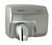 SANIFLOW Series E88ACS Automatic Steel Satin Chromed Hand Dryer from Saniflow - 360° Revolving Nozzle, Surface Mounted Design